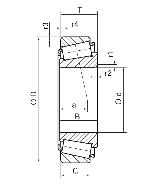 306 подшипник чертеж